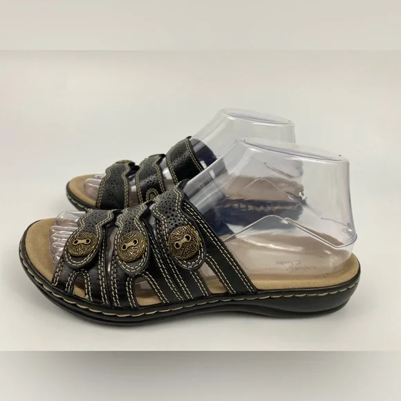Clarks Ultimate Comfort Collection Sandals, Women's US Size 6M, Black Leather - Picture 9 of 11